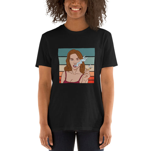 Smoking Woman Shirt - Hemp City Glass