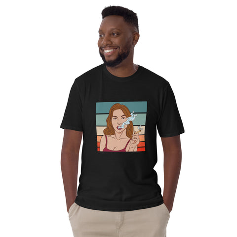 Smoking Woman Shirt - Hemp City Glass