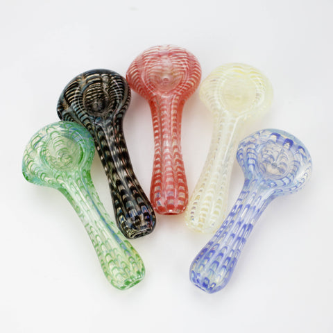 4 inch Iridescent Worked Hand Pipe [GXY021]_0