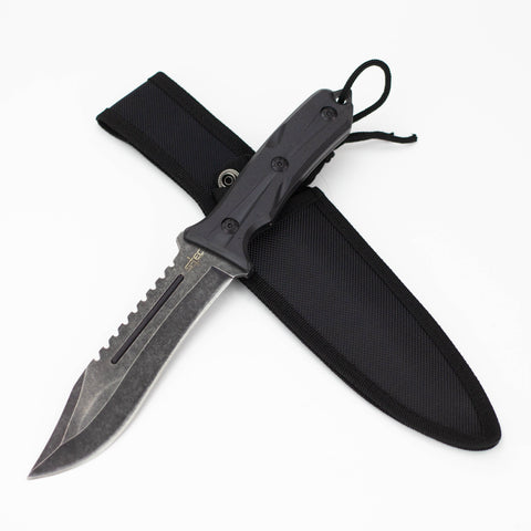 11.8″ Fixed Blade Hunting Knife with G10 Handle [T22001BK]_0