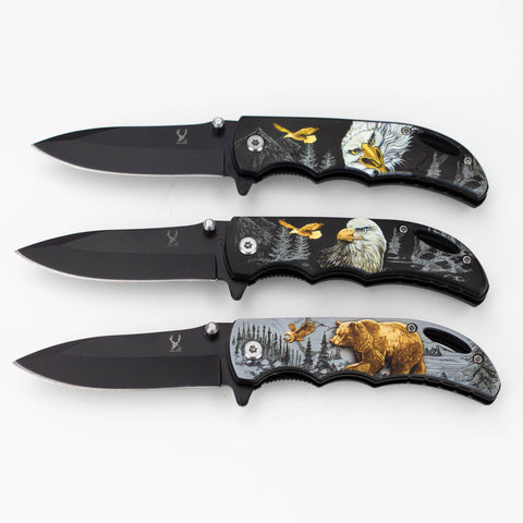 TheBoneEdge 7" Stainless Steel Folding Knife [Animal]_0